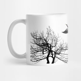 Flying heron. Mug